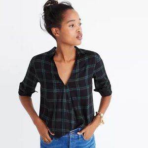 Madewell Wrap-Front Shirt in Palma Plaid